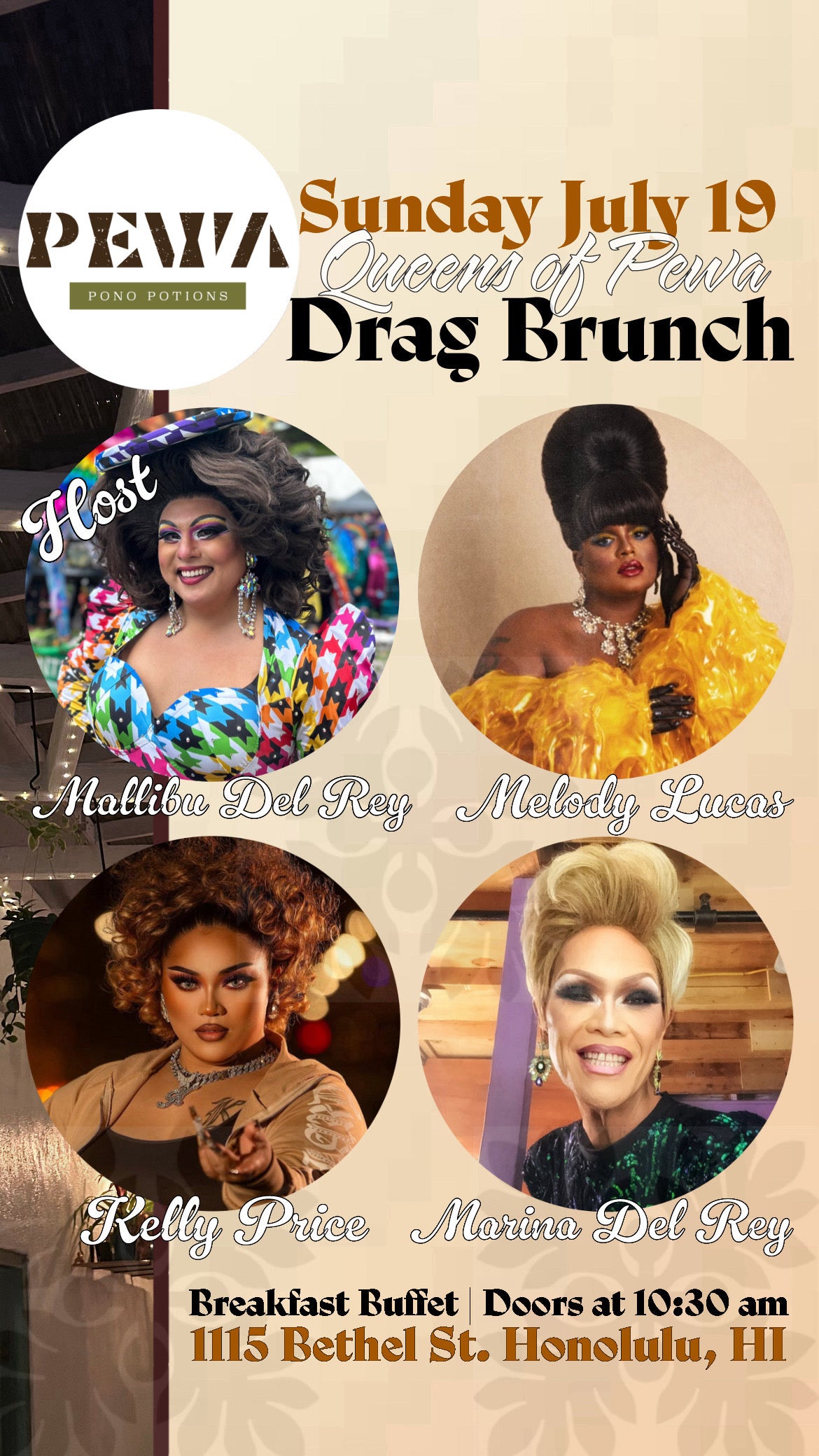 Queens of PEWA Drag Brunch 7-19