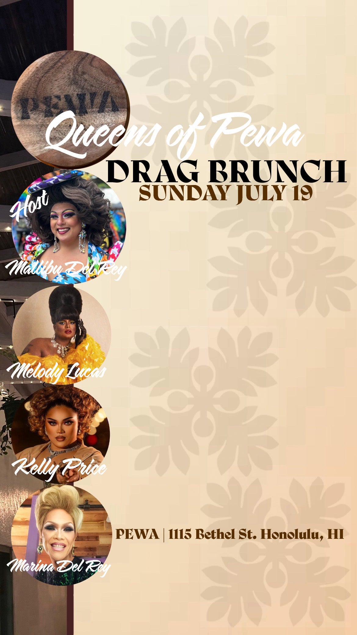 Queens of PEWA Drag Brunch 7-19