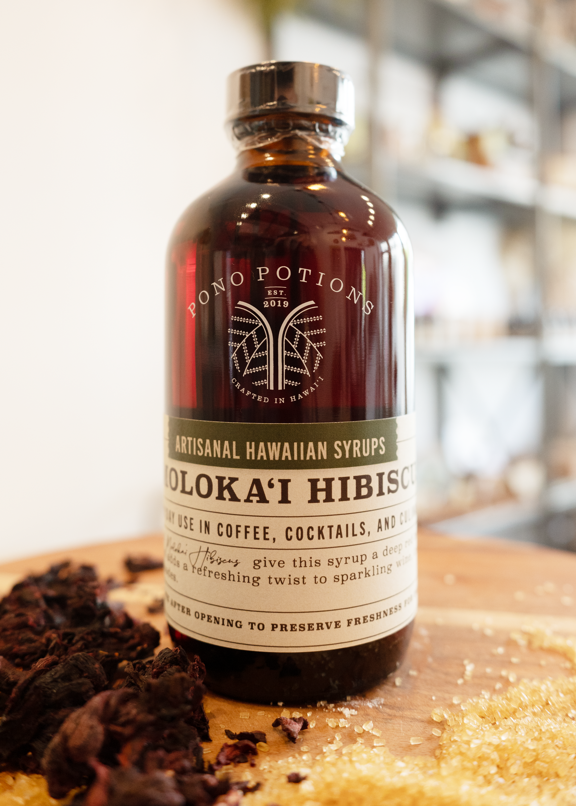 Moloka'i Hibiscus Grenadine · Pono Potions Hawaiian Syrups